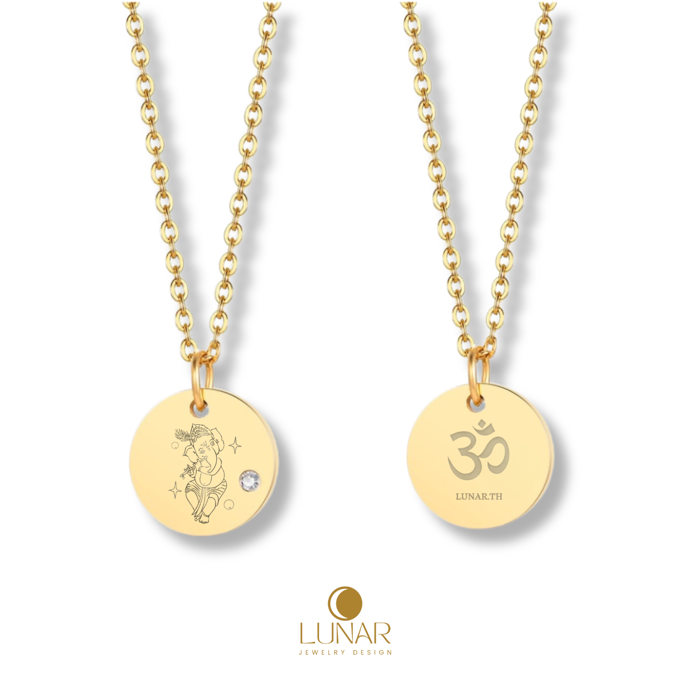 Mahachok Necklace Ganesha, Lakshmi Devi สร้อยคอพระพิฆเนศ พระแม่ลักษมี ดีไซน์พิเศษเฉพาะ Lunar Jewelry Design