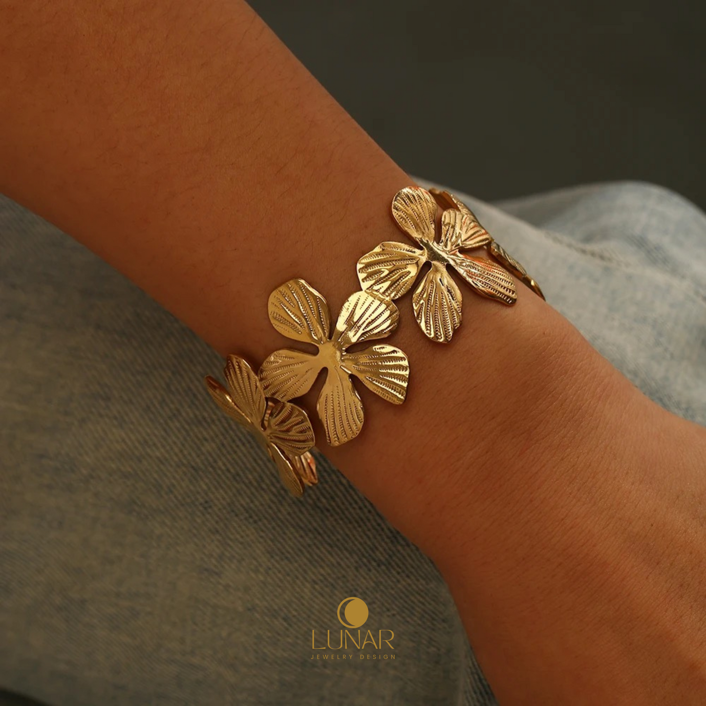 Lunar Radiant Floral Cuff