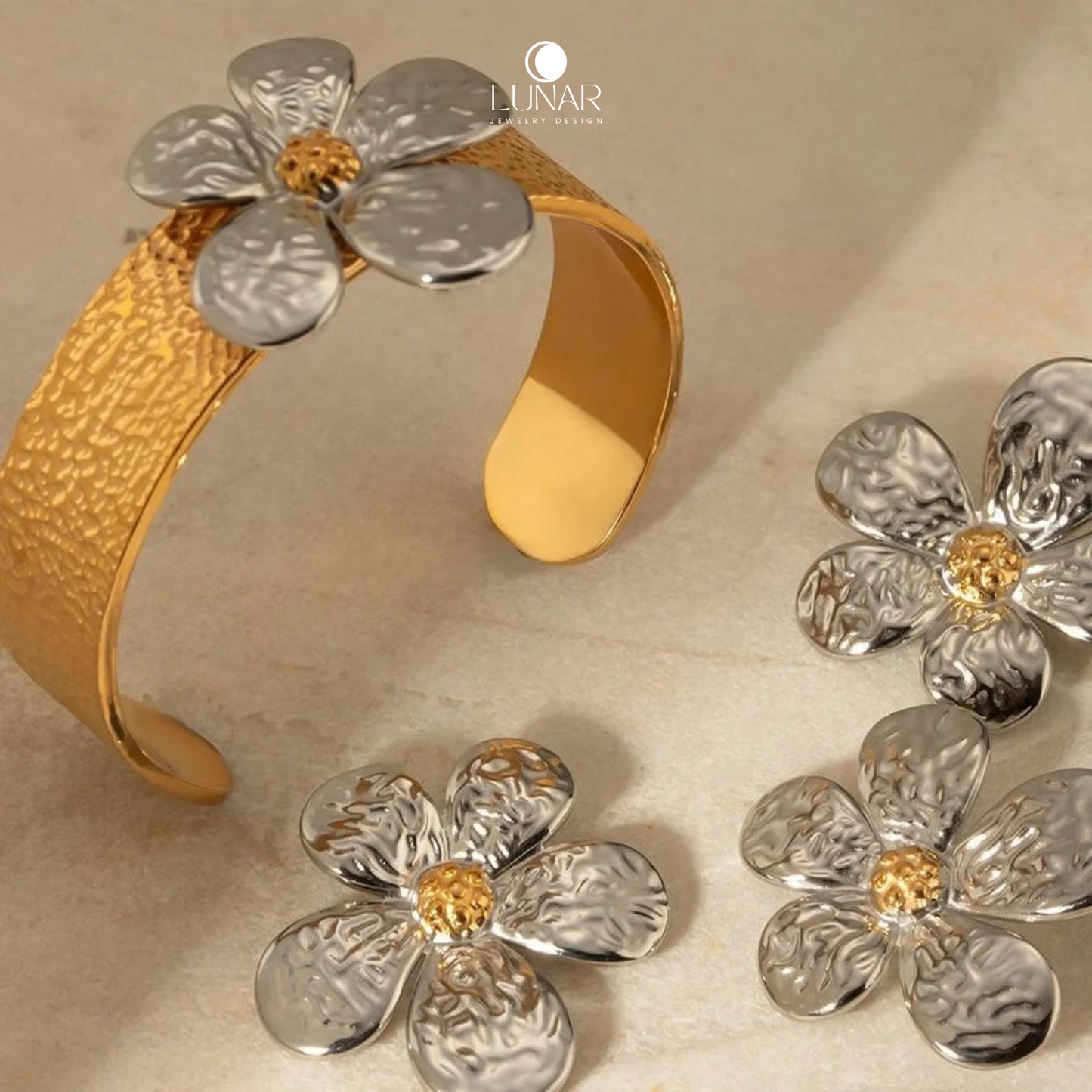 Lunar Petal Shine Cuff