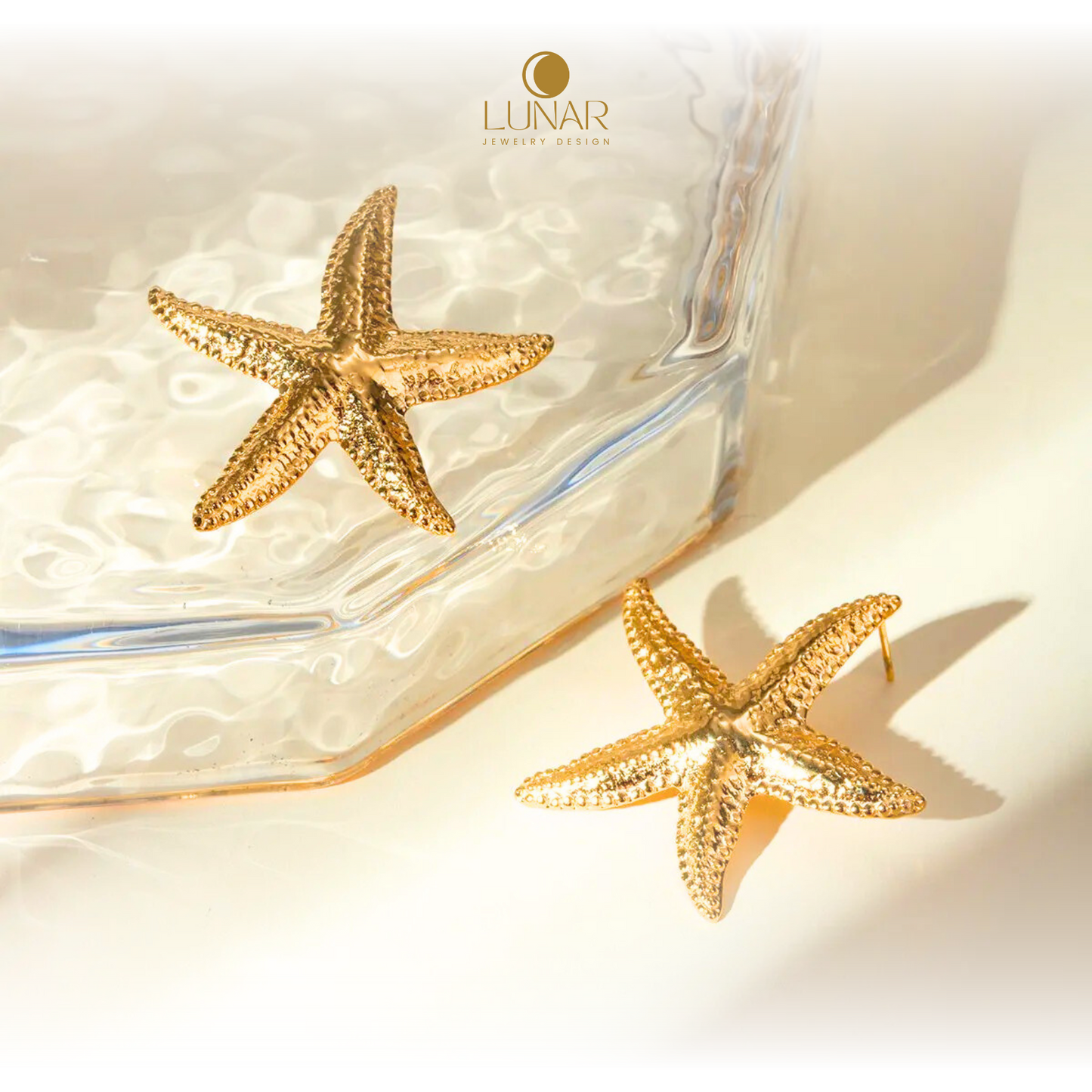 Lunar Radiant Starfish Earrings