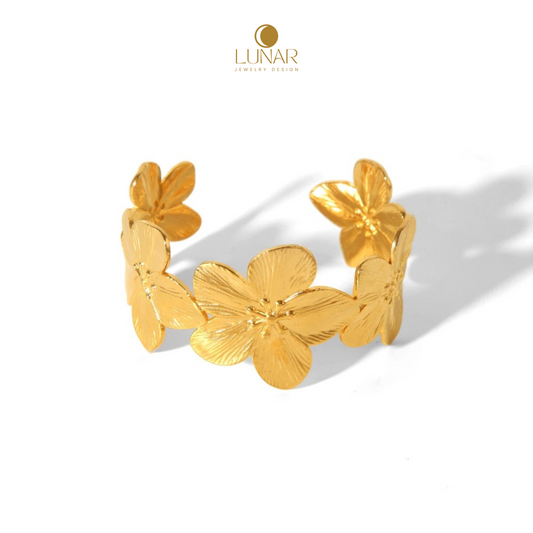 Lunar Golden Blossom Cuff