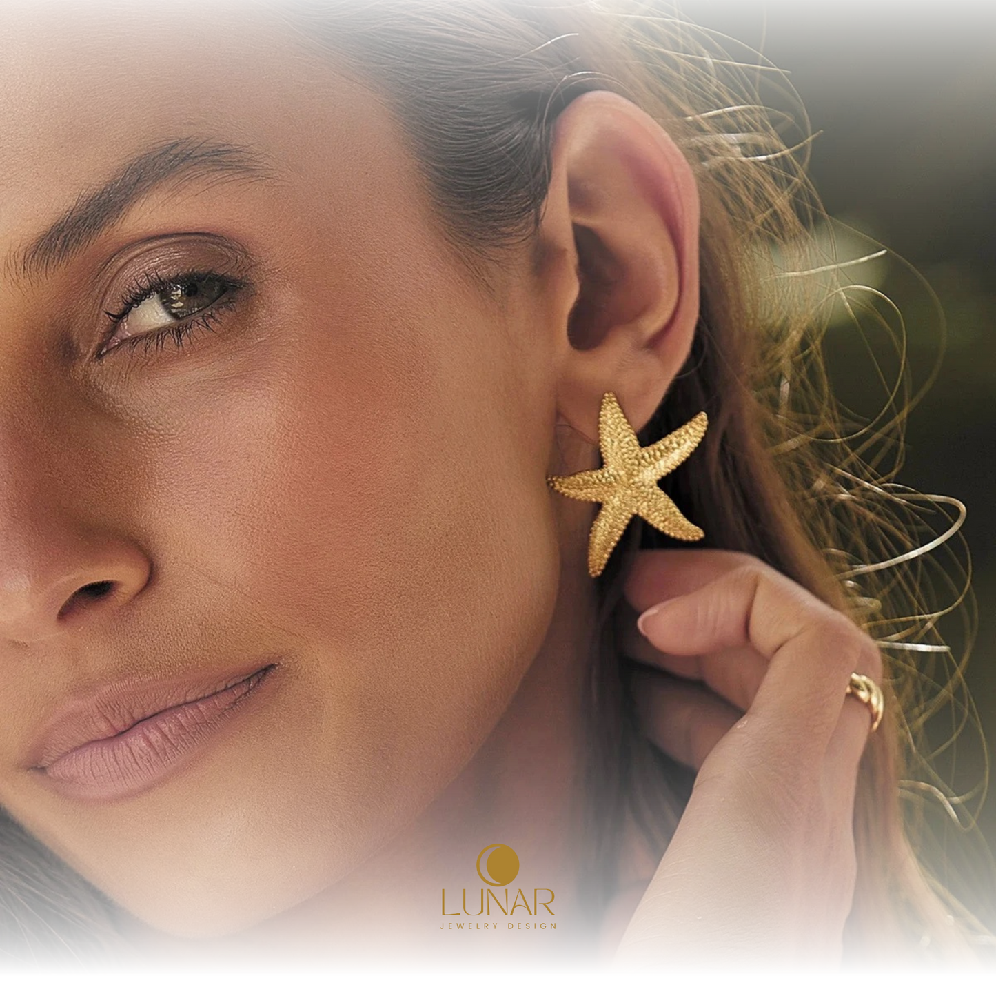 Lunar Radiant Starfish Earrings