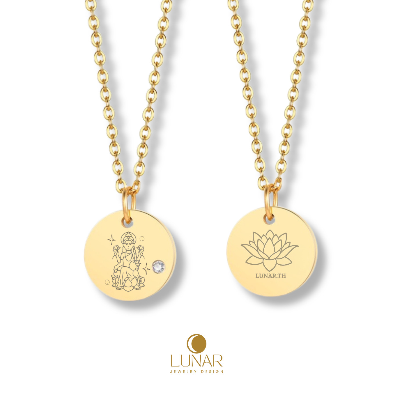 Mahachok Necklace Ganesha, Lakshmi Devi สร้อยคอพระพิฆเนศ พระแม่ลักษมี ดีไซน์พิเศษเฉพาะ Lunar Jewelry Design