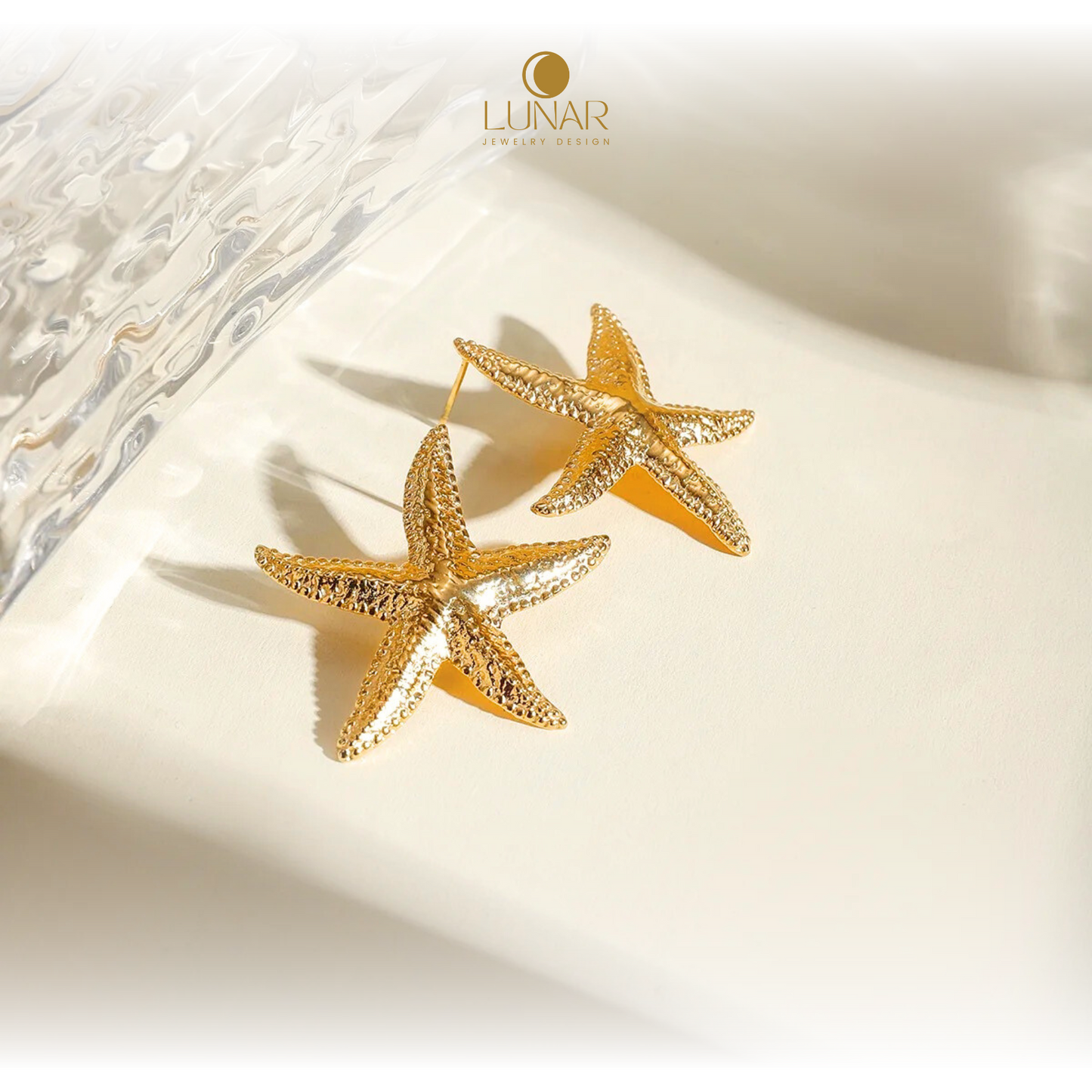 Lunar Radiant Starfish Earrings