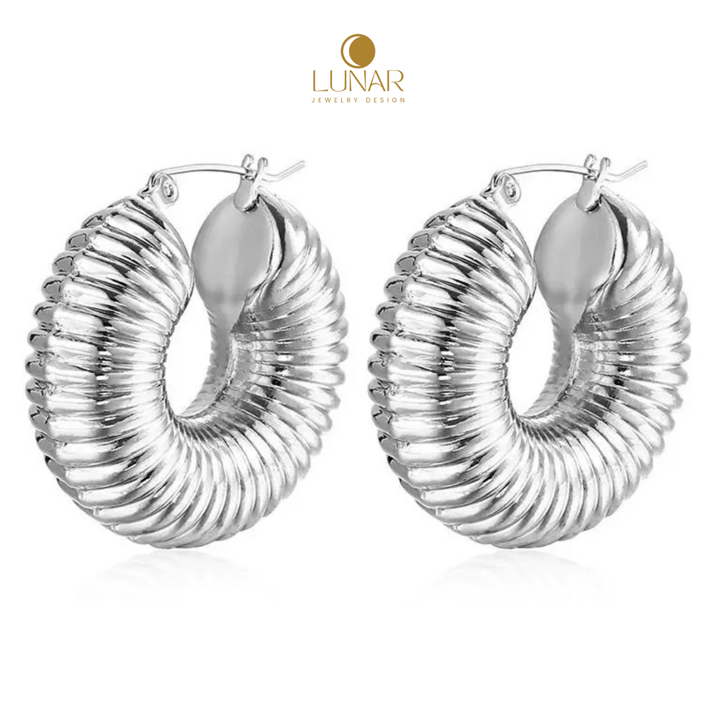 Lunar Bold Coil Hoops