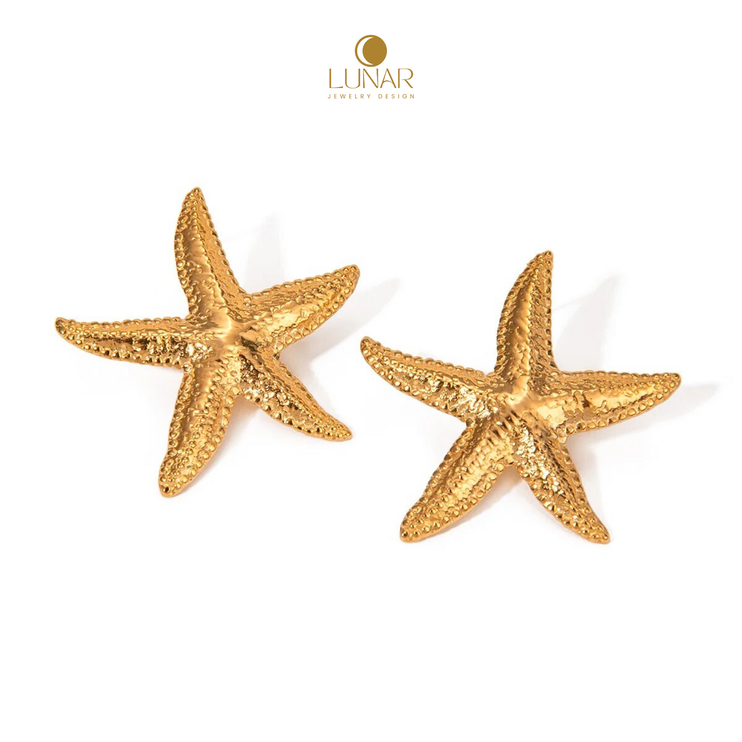 Lunar Radiant Starfish Earrings