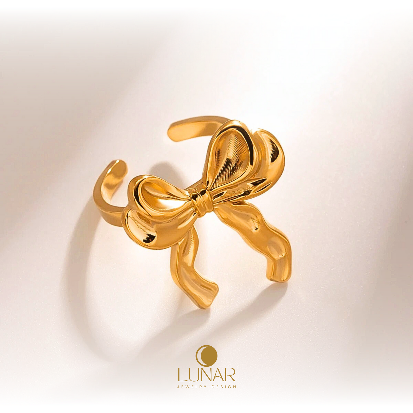 Lunar Graceful Bow Ring